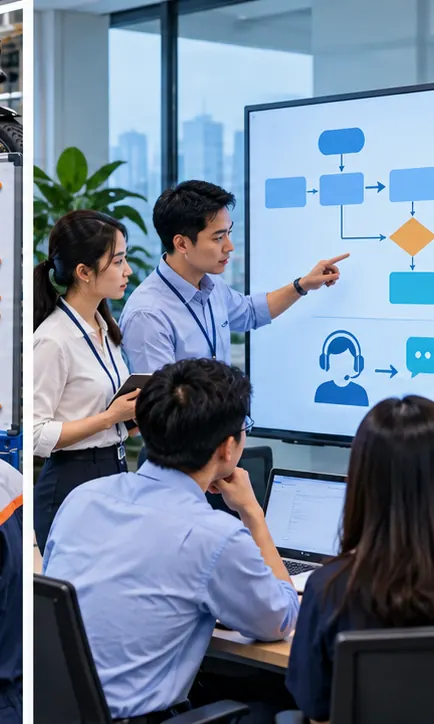 Nhóm quản lý dịch vụ viễn thông rà soát quy trình cải tiến; hình minh họa
