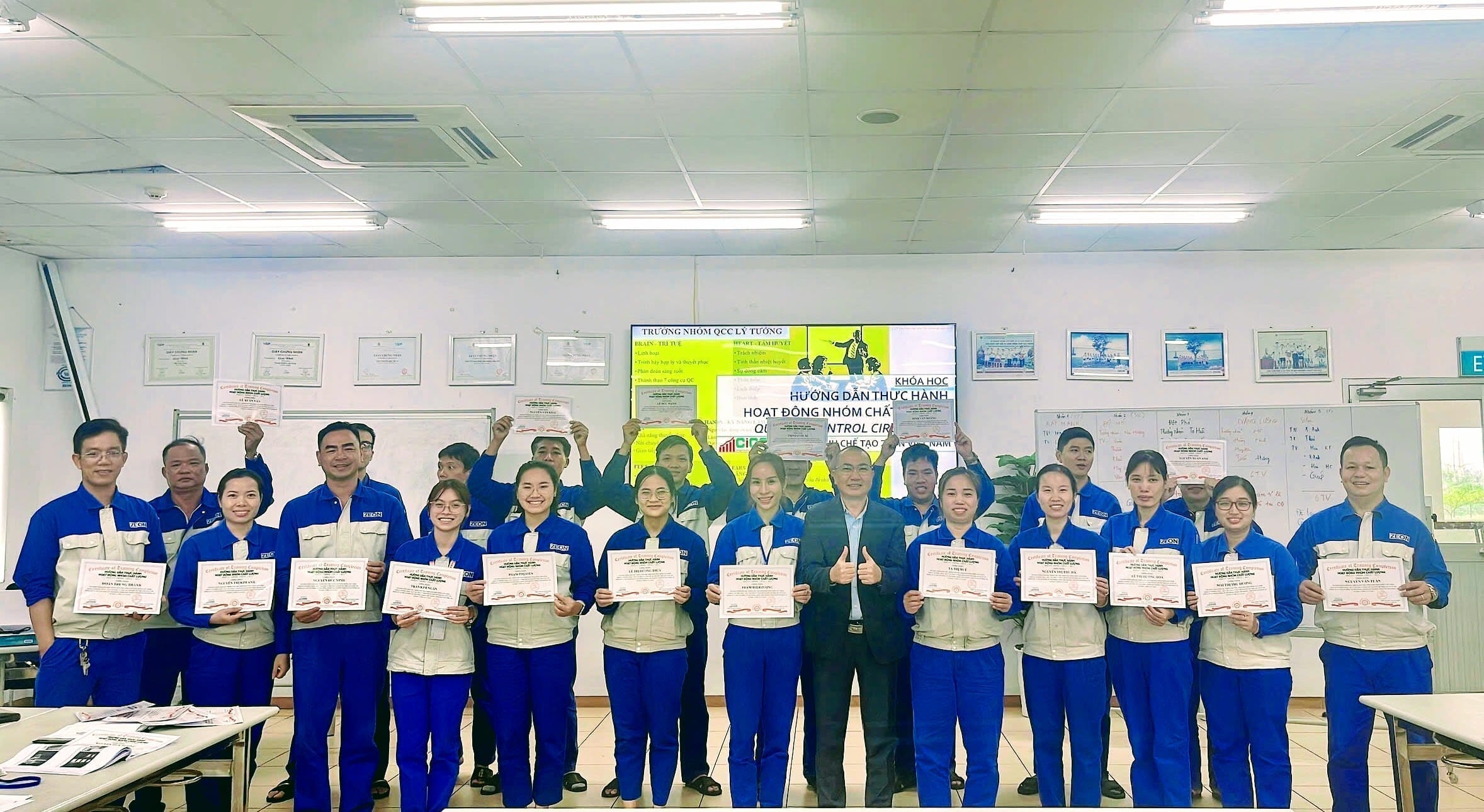 Thực hành nhóm QCC Kaizen PDCA tại nhà máy cùng CiCC